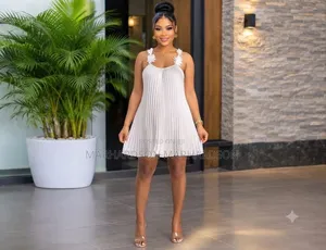 Pleated Mini Dress