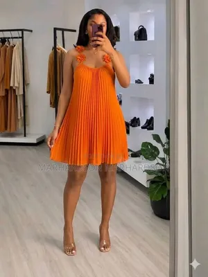 Pleated Mini Dress