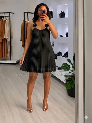 Pleated Mini Dress