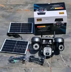 3 Lens Smart Net Outdoor Camera With a Solar Panel