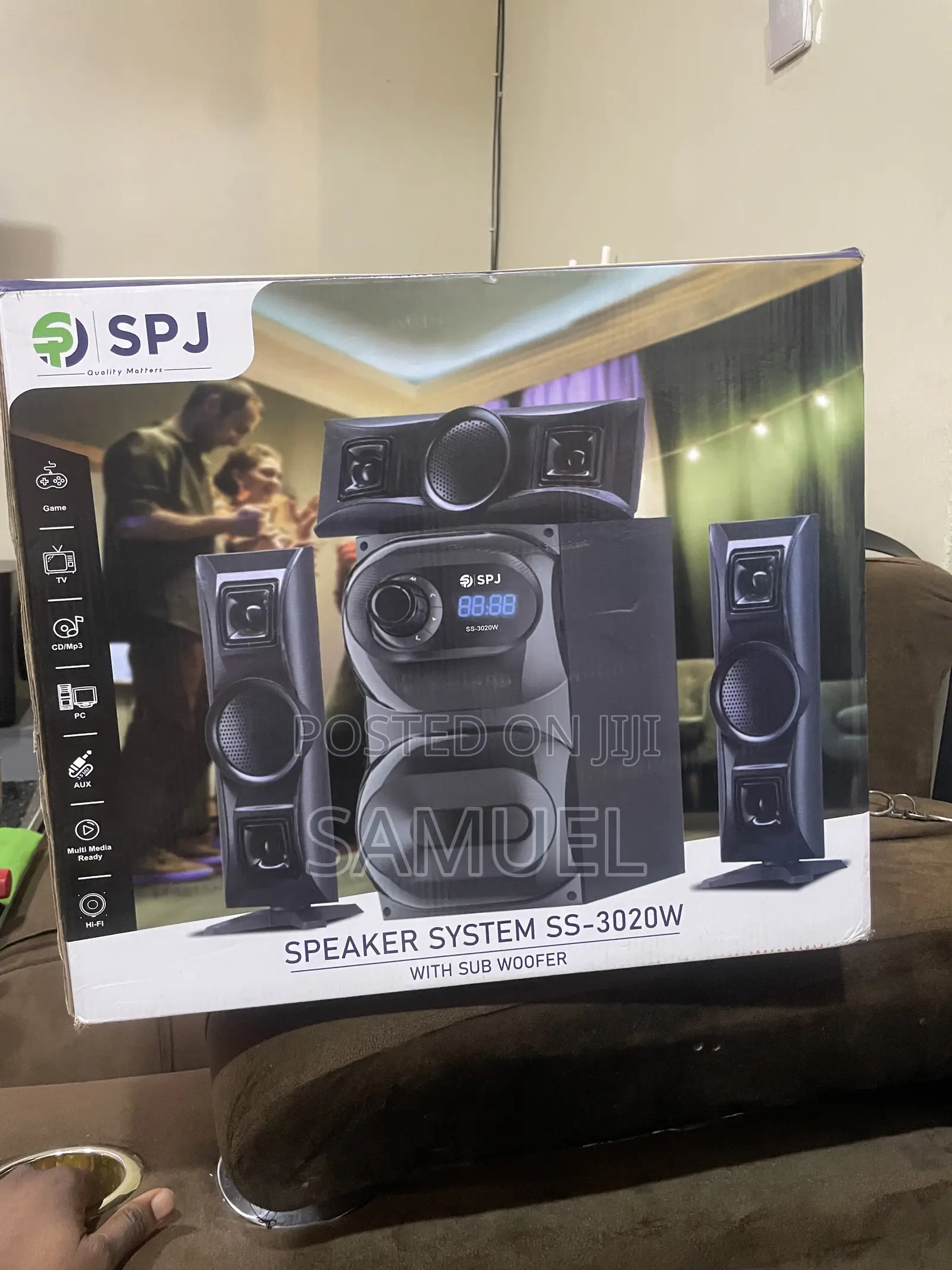 SPJ 3.1 Channel FM/SD Multimedia Bluetooth Home Audio System/Subwoofer