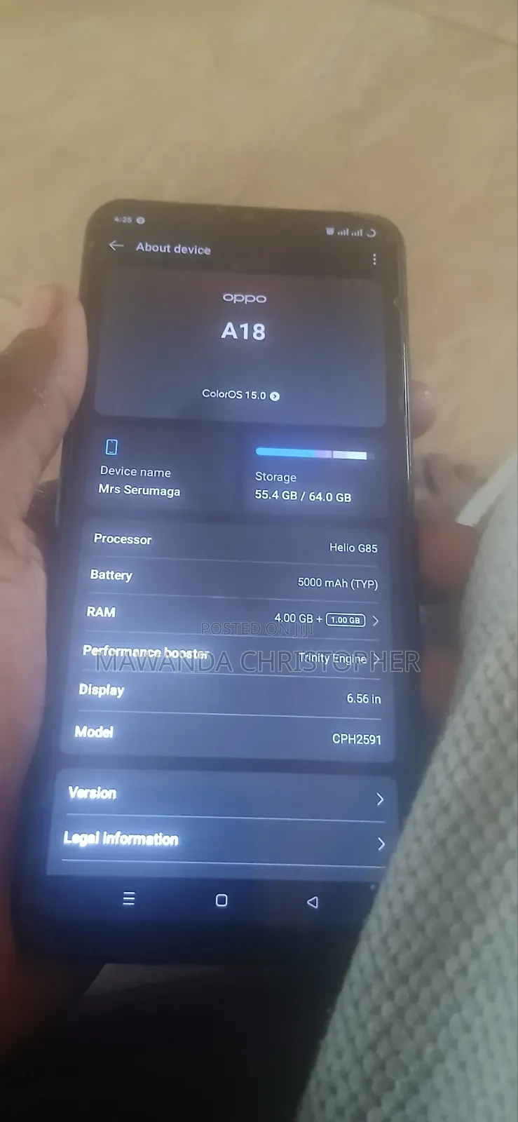 Oppo A18 64 GB Black