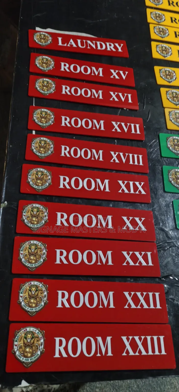 UV Transfered Door Labels