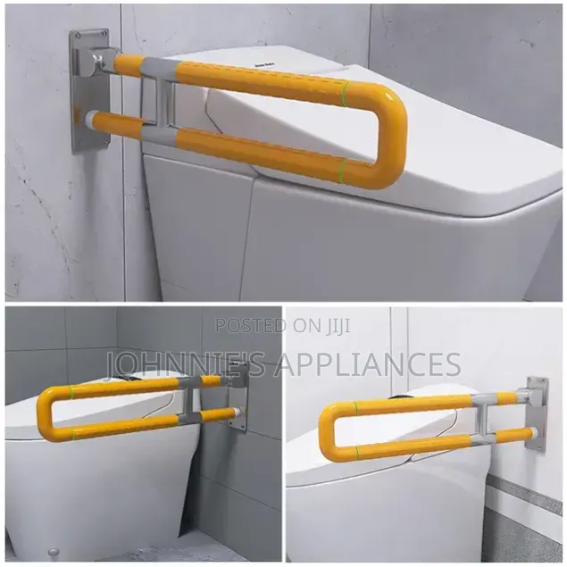 Wall-Mounted Folding Toilet Safety Grab Bar / Support Rail