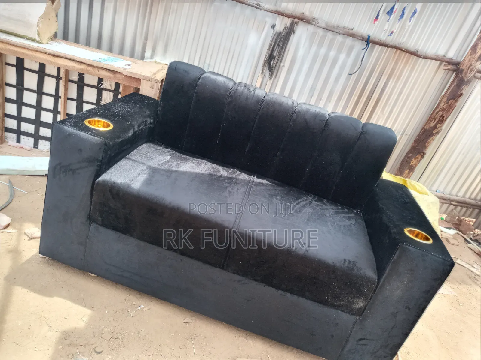 3 Seater Blue Sofa