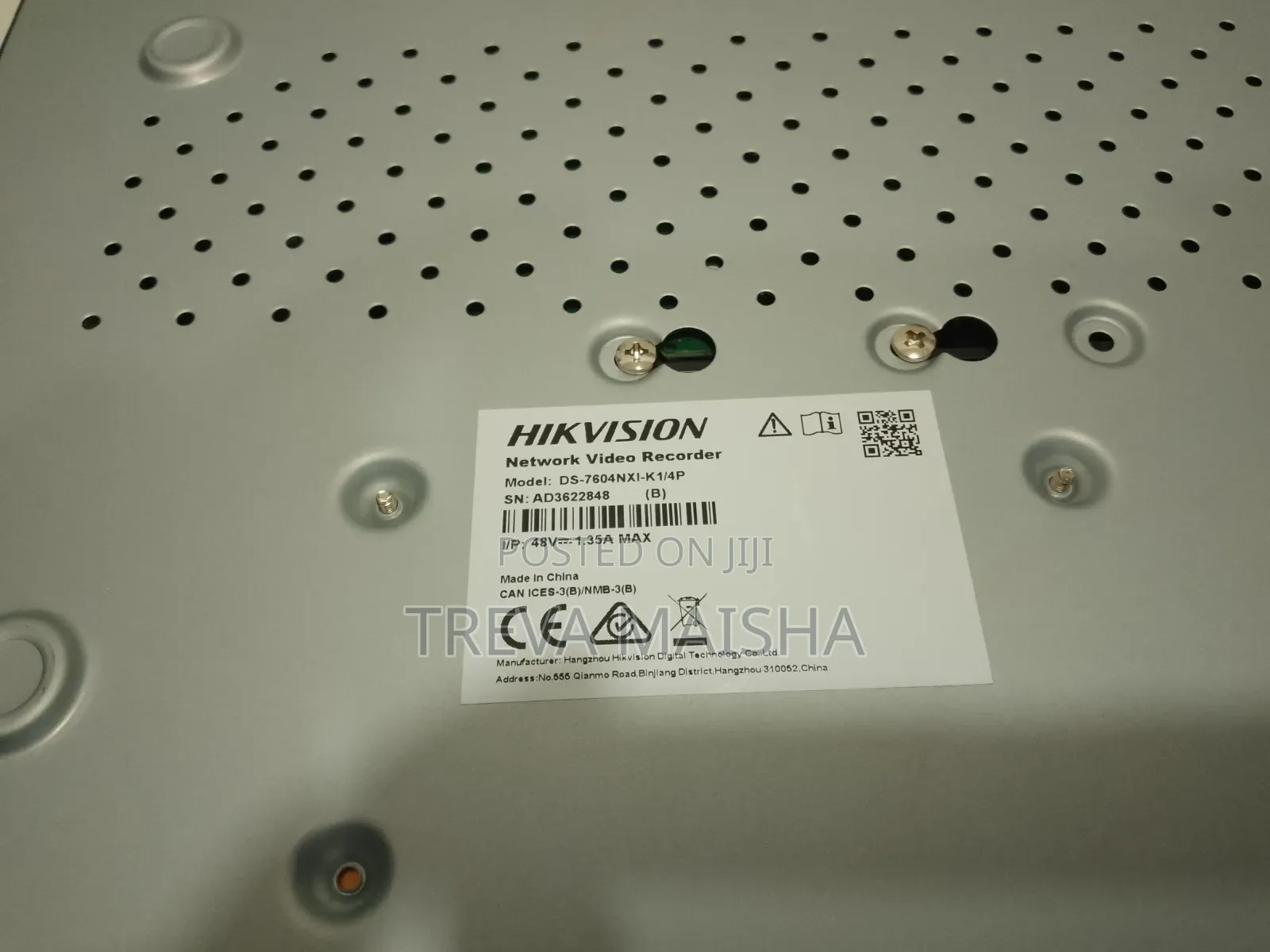 Hikvision 4ch Asusense NVR Ds-7604nxi-Ki4p(b)