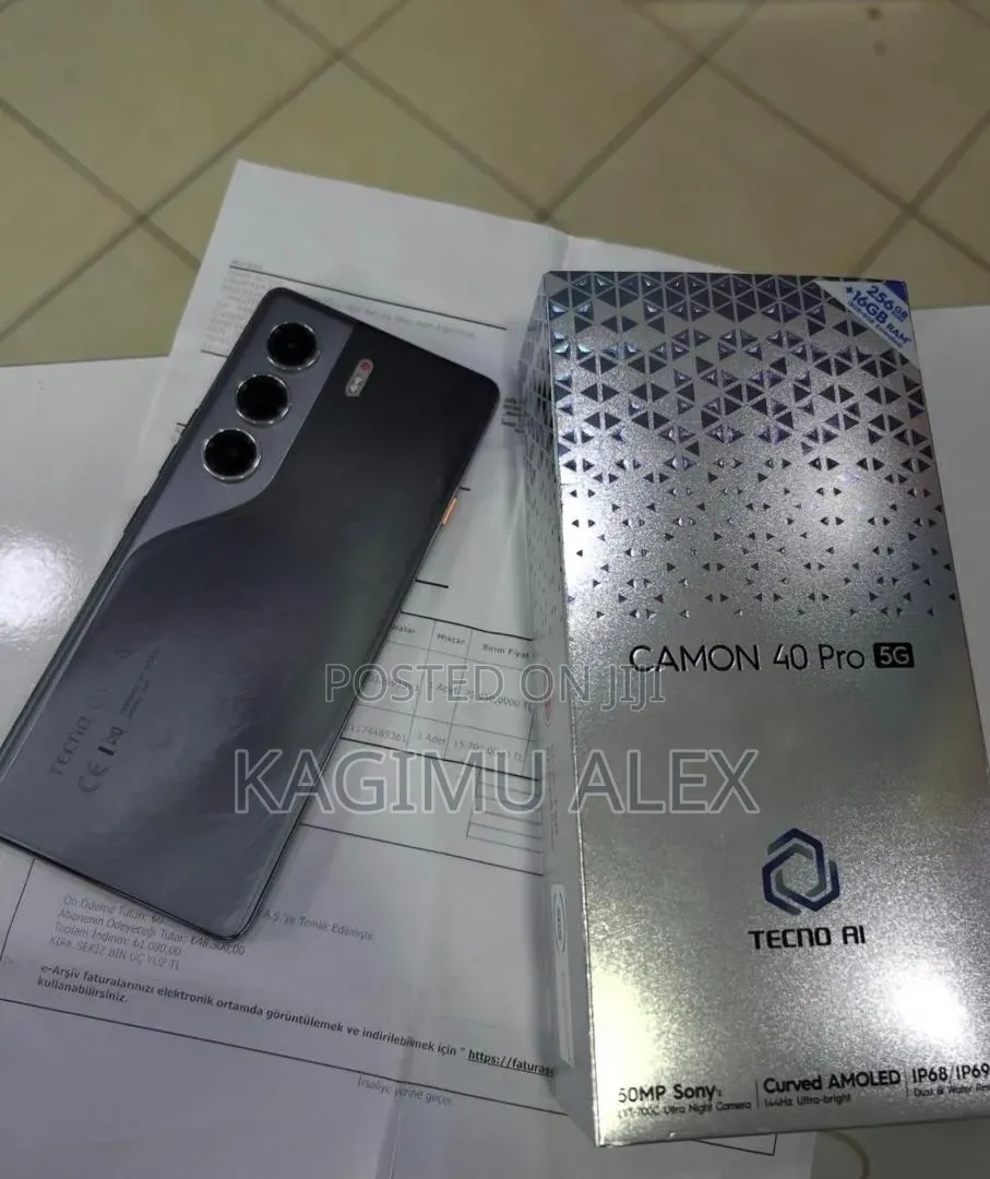 New Tecno Camon 40 Pro 5G 256 GB Black