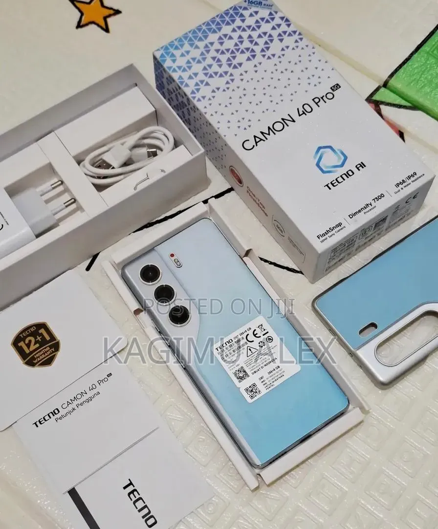 New Tecno Camon 40 Pro 5G 256 GB Blue