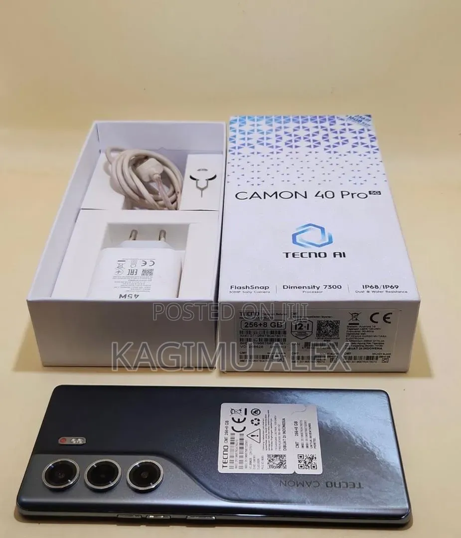 New Tecno Camon 40 Pro 5G 256 GB Black