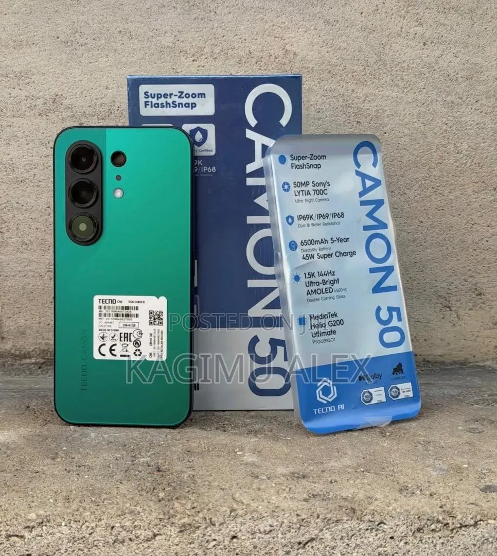 New Tecno Camon 50 256 GB Green