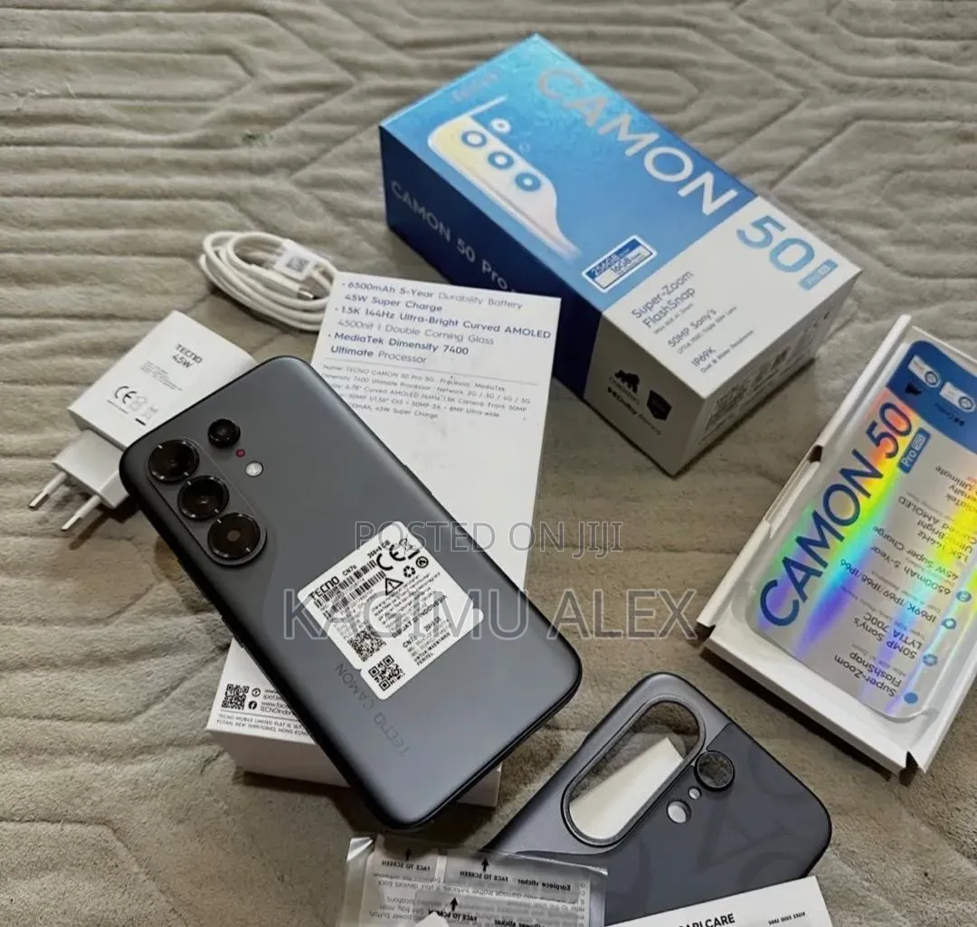 New Tecno Camon 50 Pro 256 GB Black