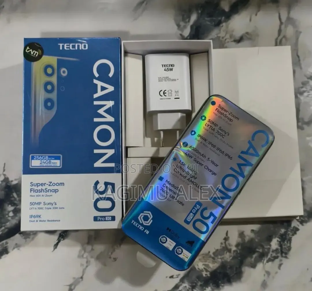 New Tecno Camon 50 Pro 256 GB Gray