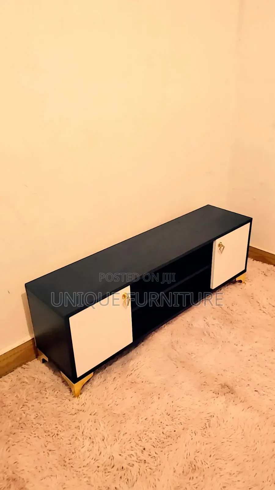 TV Stand Black and White