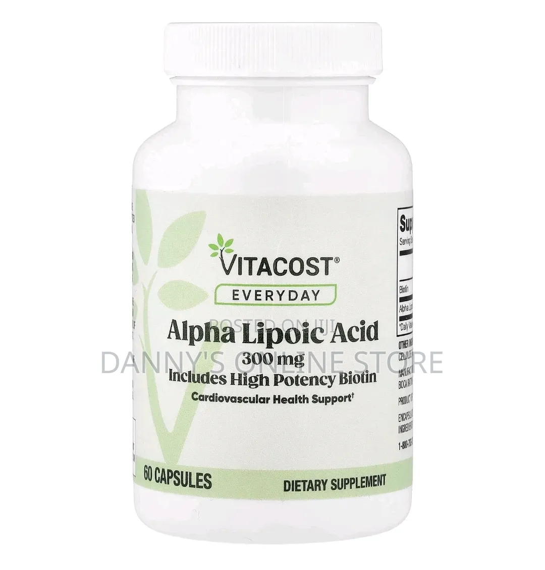 Alpha Lipoic Acid With Biotin, 300 Mg, 60 Capsules