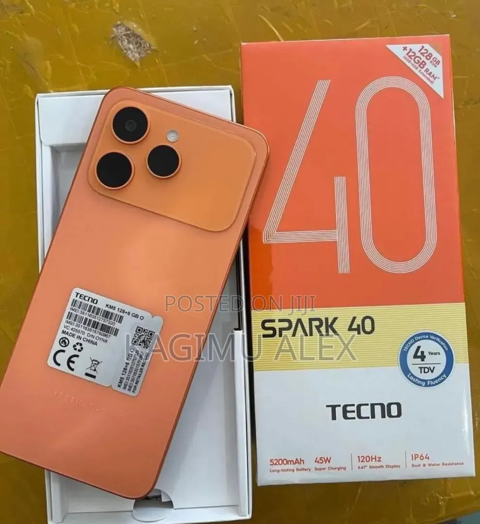New Tecno Spark 40 256 GB Orange