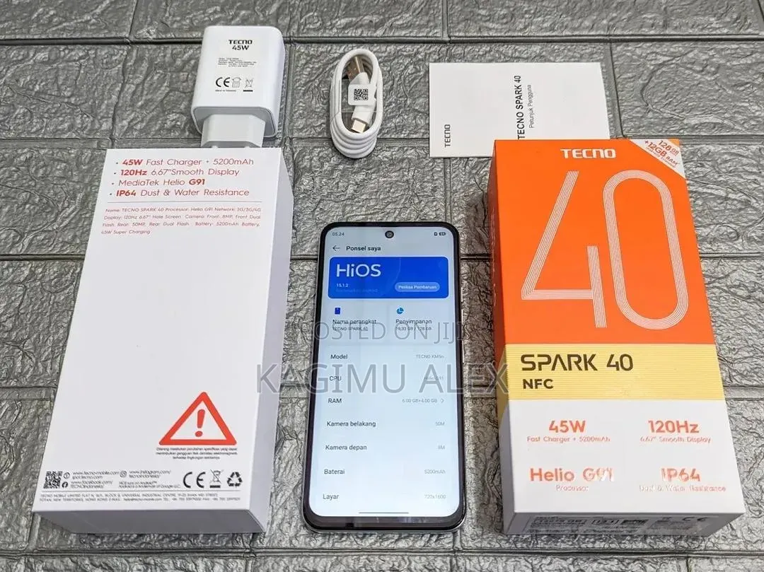 New Tecno Spark 40 256 GB Orange