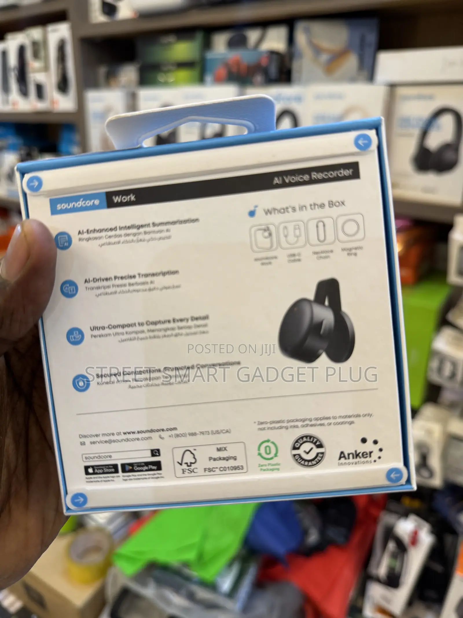 Anker Soundcore Work Coin Sized Ai Voice Recorder 8gb