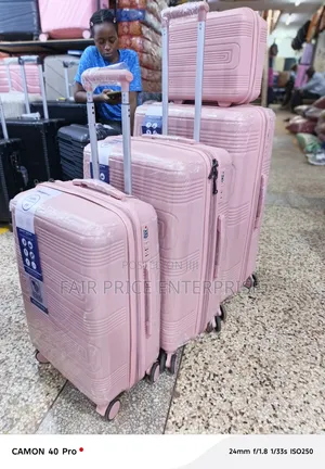 Exotic Rubber Plastic Suitcases Full Set / 4pcs in 1set