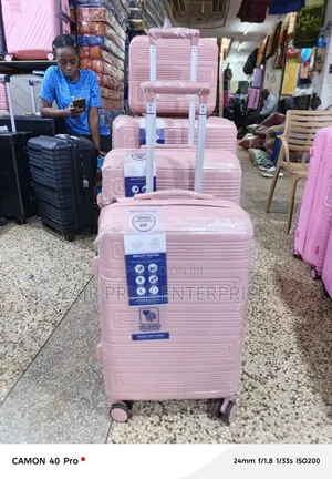 Exotic Rubber Plastic Suitcases Full Set / 4pcs in 1set