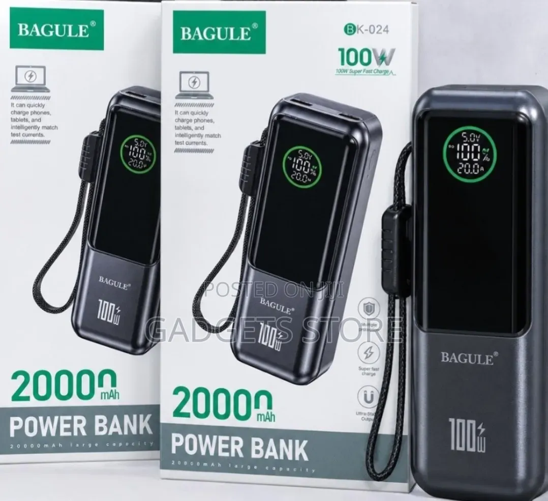 Bagule BK-024 20000mAh 100W Super Fast Charging Power Bank