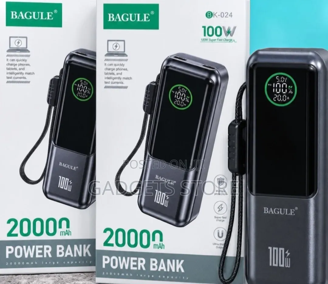 Bagule BK-024 20000mAh 100W Super Fast Charging Power Bank