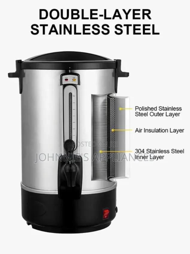 15L Stainless Steel Electric Hot Water Urn / Beverage Boiler With Tap