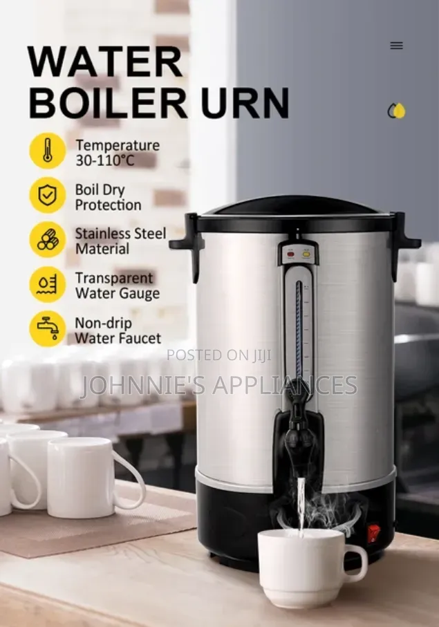 15L Stainless Steel Electric Hot Water Urn / Beverage Boiler With Tap