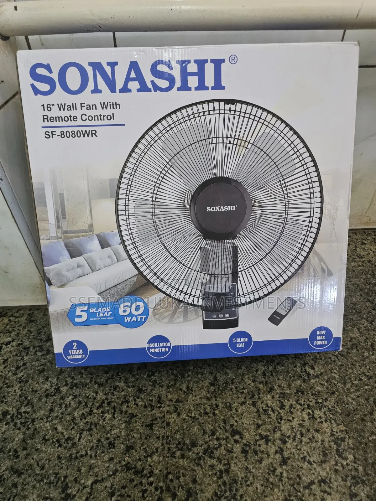 Sonashi 16" Wall Fan With Remote