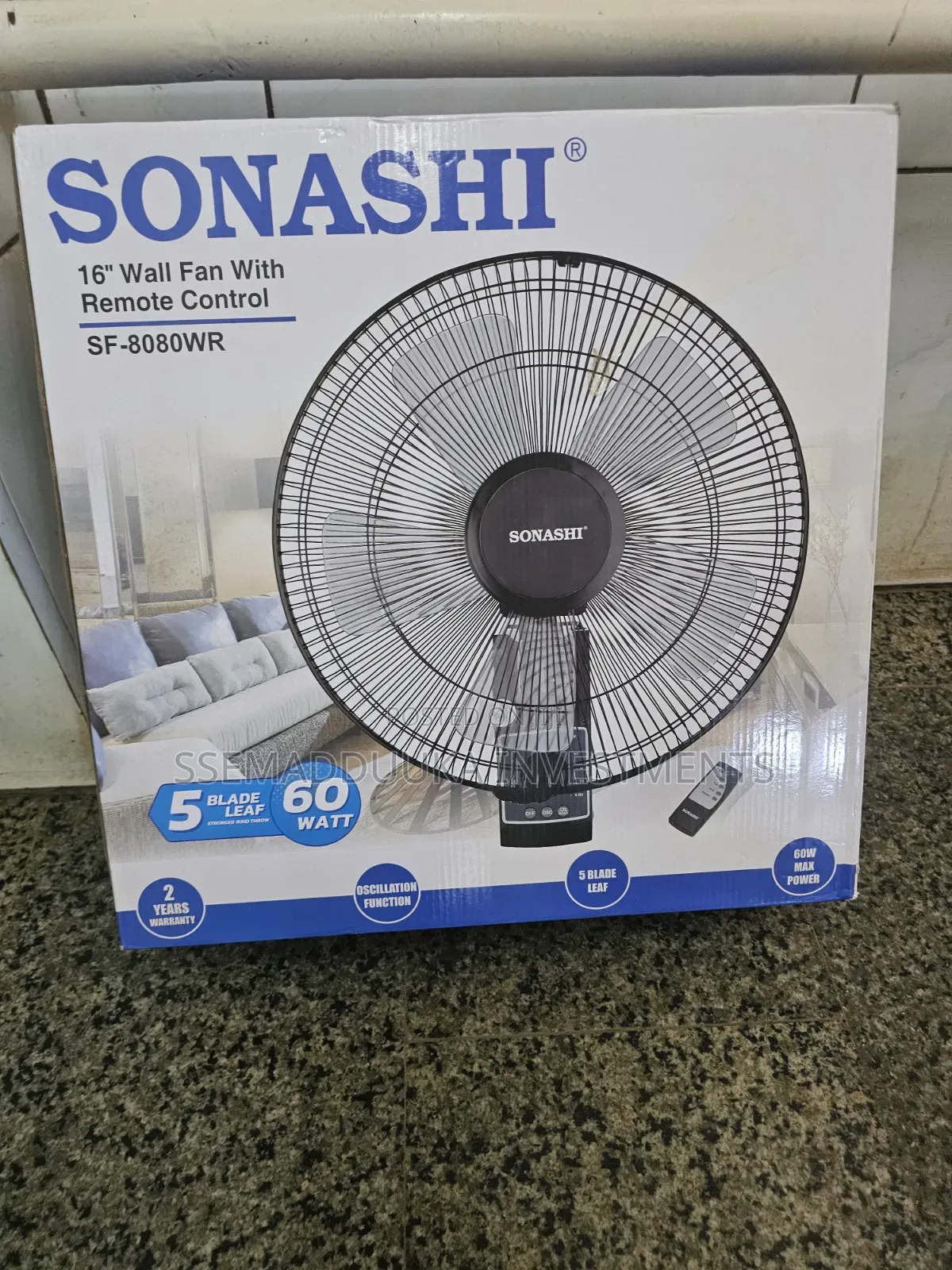 Sonashi 16" Wall Fan With Remote