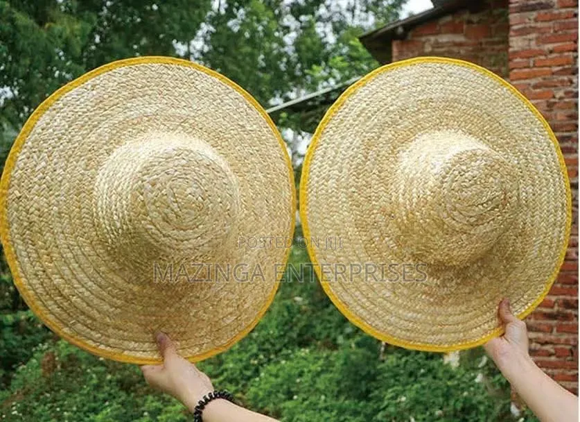 Chinese Wide Woven Straw Farmer's Sun Hat for Construction,gardening