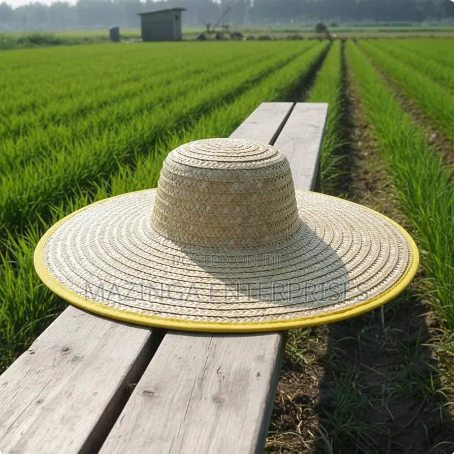 Chinese Wide Woven Straw Farmer's Sun Hat for Construction,gardening