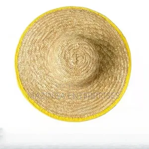 Chinese Wide Woven Straw Farmer's Sun Hat for Construction,gardening