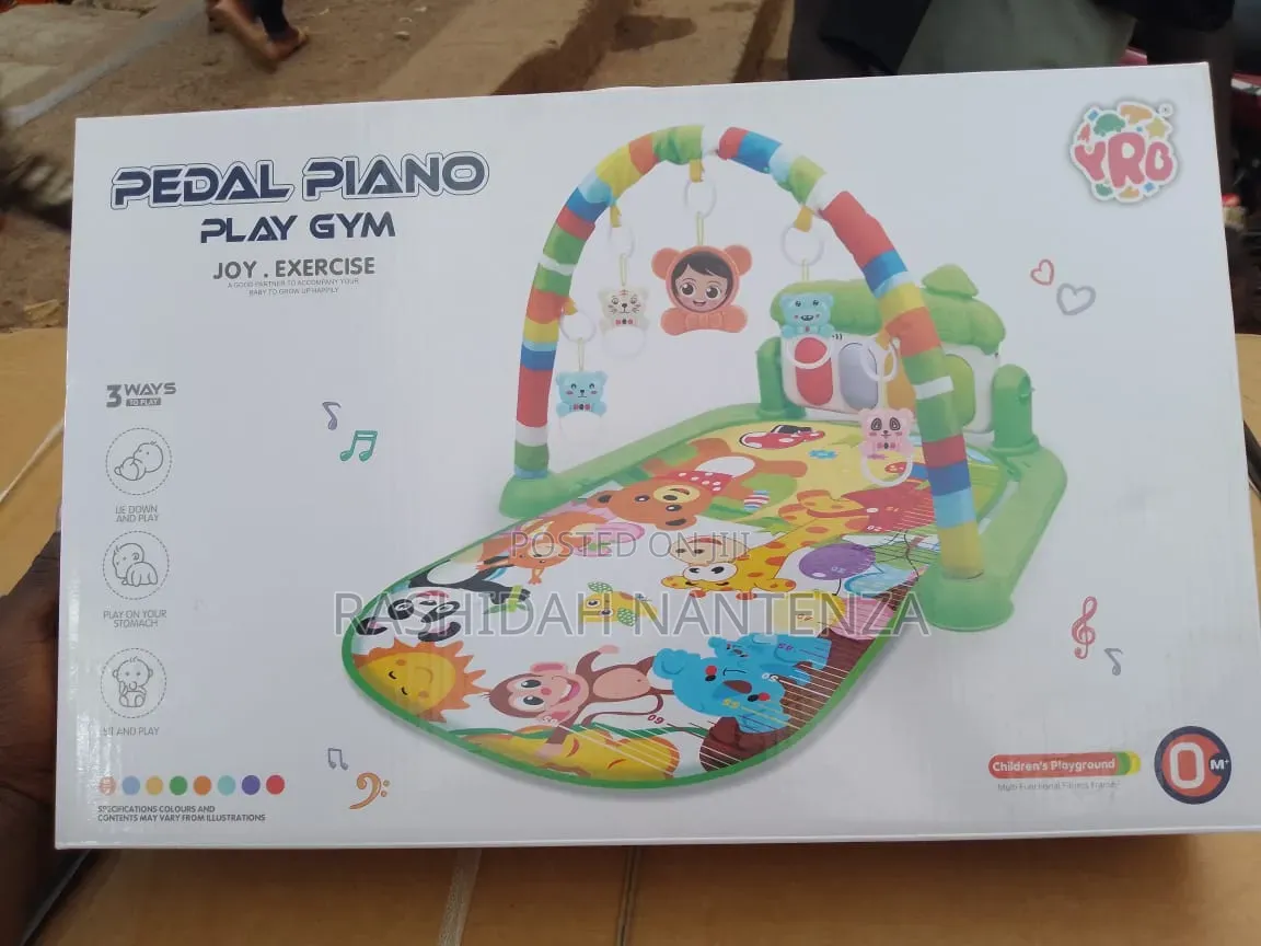 Pedal Piano Play Gym! A Colorful Baby Activity Mat.