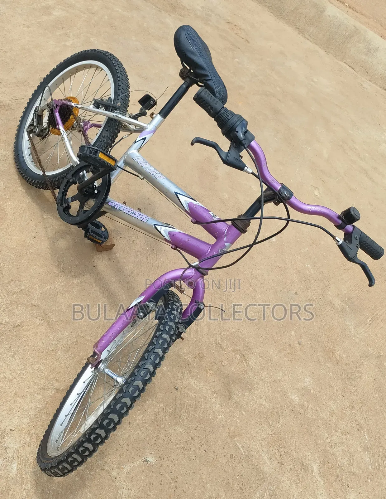 UK Indigo Purple-and-Silver Steel Mountain/Utility Bicycle, 20inch.