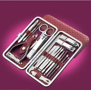 Leather Cased Manicure Pedicure Kit