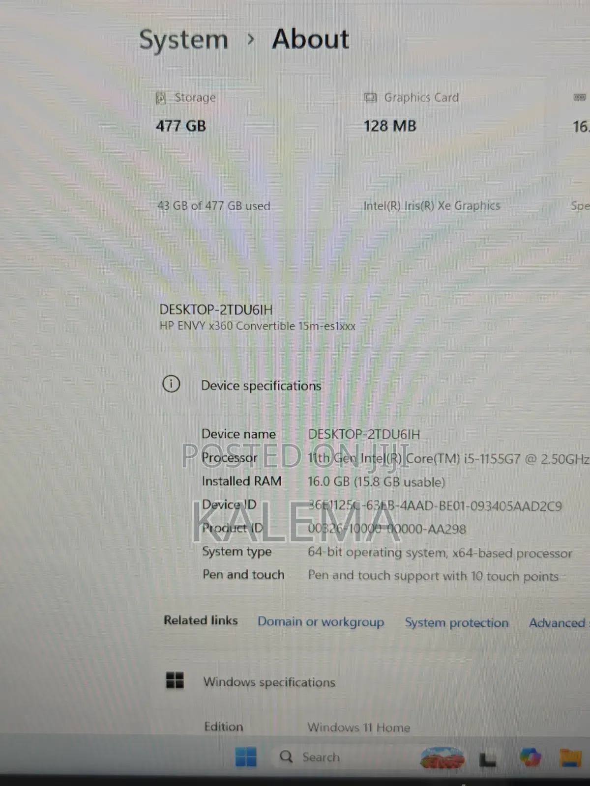 New HP Envy x360 Convertible 15 es2xx 16GB Intel Core i7 SSD 512GB