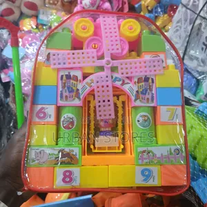 Kids Castle Train Educational Building Blocks Set