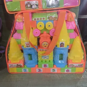 Kids Castle Train Educational Building Blocks Set
