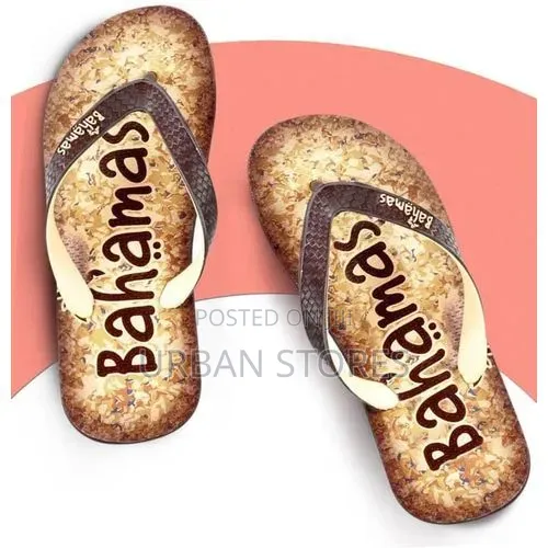 Bahamas Rubber Sole Men's Flip Flops Brown Slippers