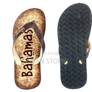 Bahamas Rubber Sole Men's Flip Flops Brown Slippers