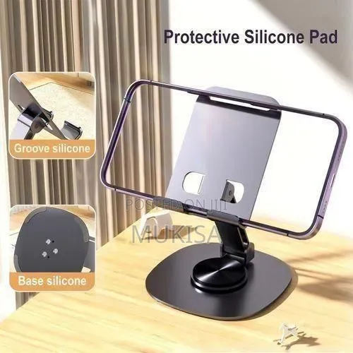 Aluminum Folding Phone Stand, Tablet Stand,Metal Rotating Phone Holder