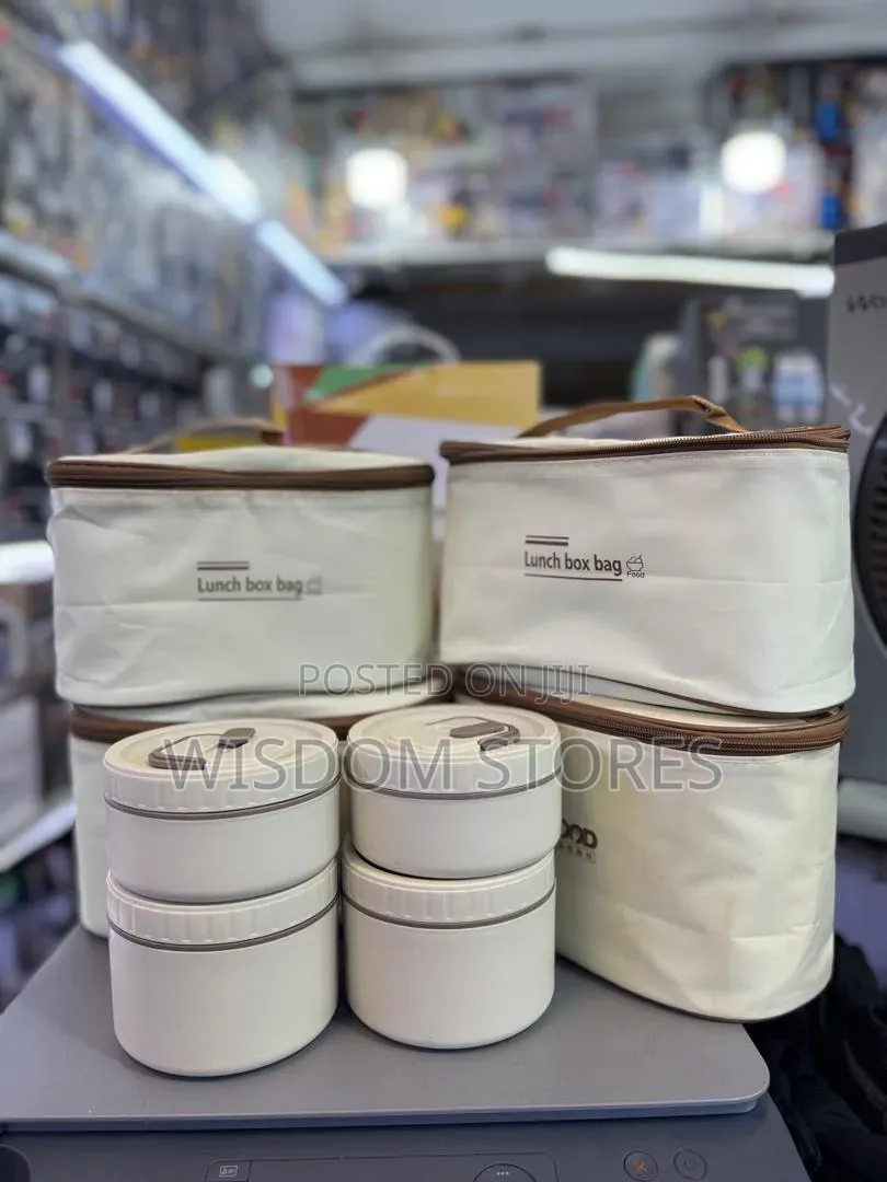 Bento Style Lunch Box Set With Multiple Containers and Carry Bag