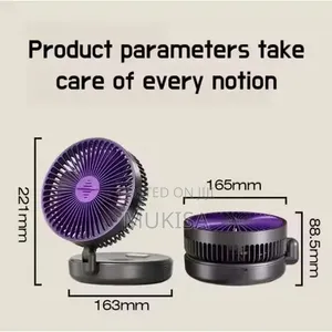 3-in-1 Portable Rechargeable Fan – 5000mAh