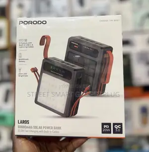 Porodo Laros 80,000mah Solar Power Bank