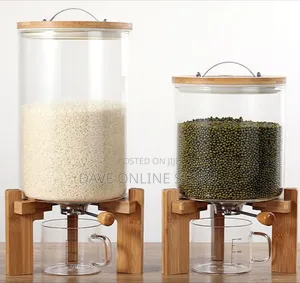 Glass Pantry Grain Dispensers