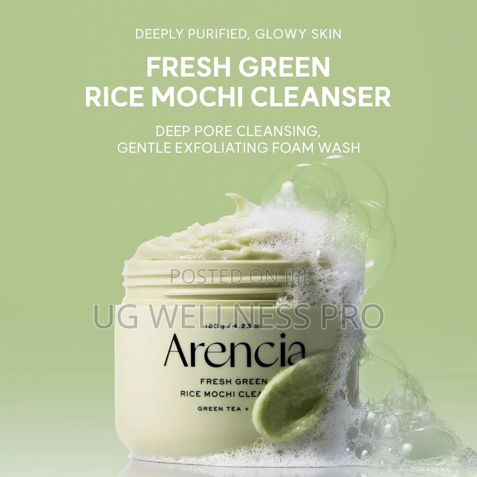 Arencia Fresh Green Rice Mochi Cleanser 120g Daily Exfoliating Cleanse