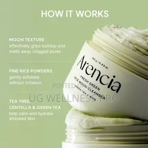 Arencia Fresh Green Rice Mochi Cleanser 120g Daily Exfoliating Cleanse