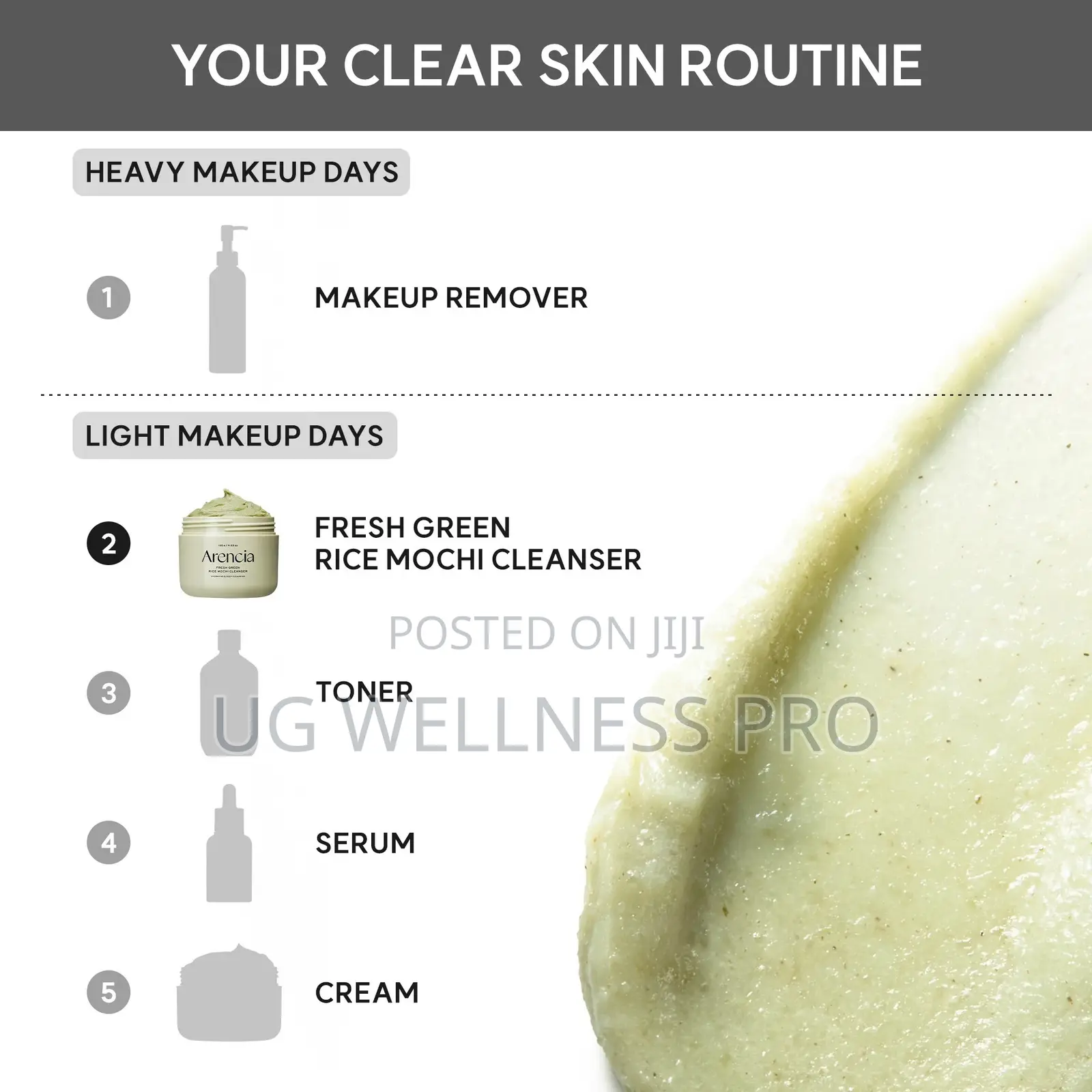 Arencia Fresh Green Rice Mochi Cleanser 120g Daily Exfoliating Cleanse
