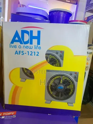 ADH 12-Inch Box Fan (Model AFS-1212).