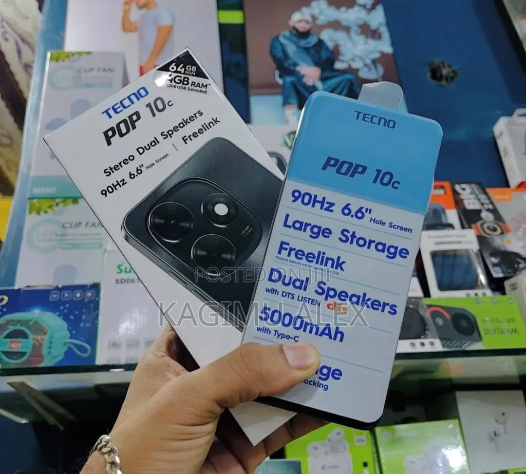 New Tecno Pop 10C 128 GB White
